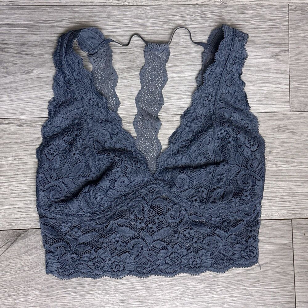 Buckle Day Trip Midi Lace Bralette Flintstone Blue Medium Feminine On The Go
